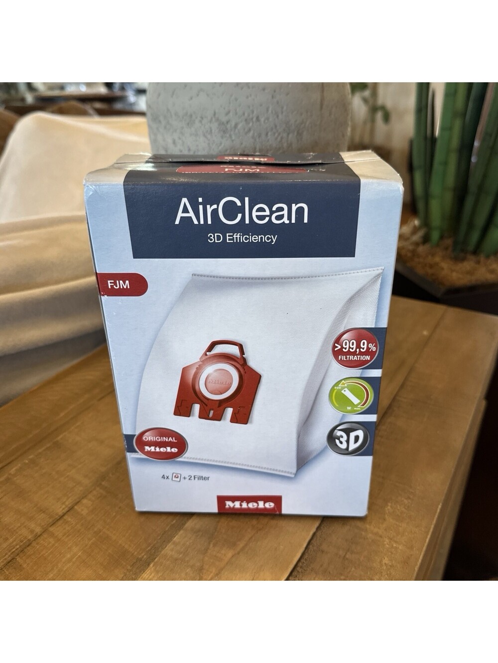 Miele FJM Vacuum Bags - 3D AirClean - 4 HEPA Bags & 2 Filters